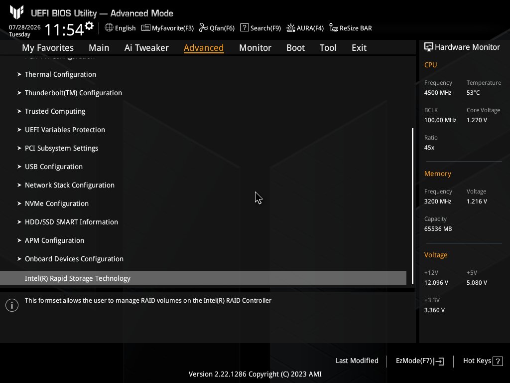 VMD configuration